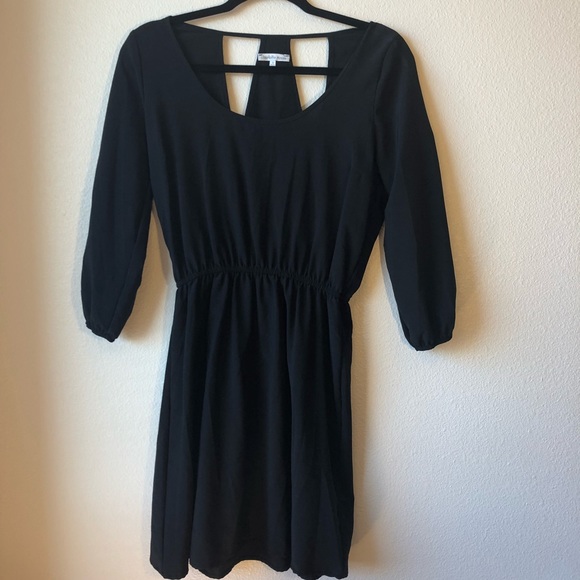 Black Lightweight A-Line Dress - Picture 2 of 4